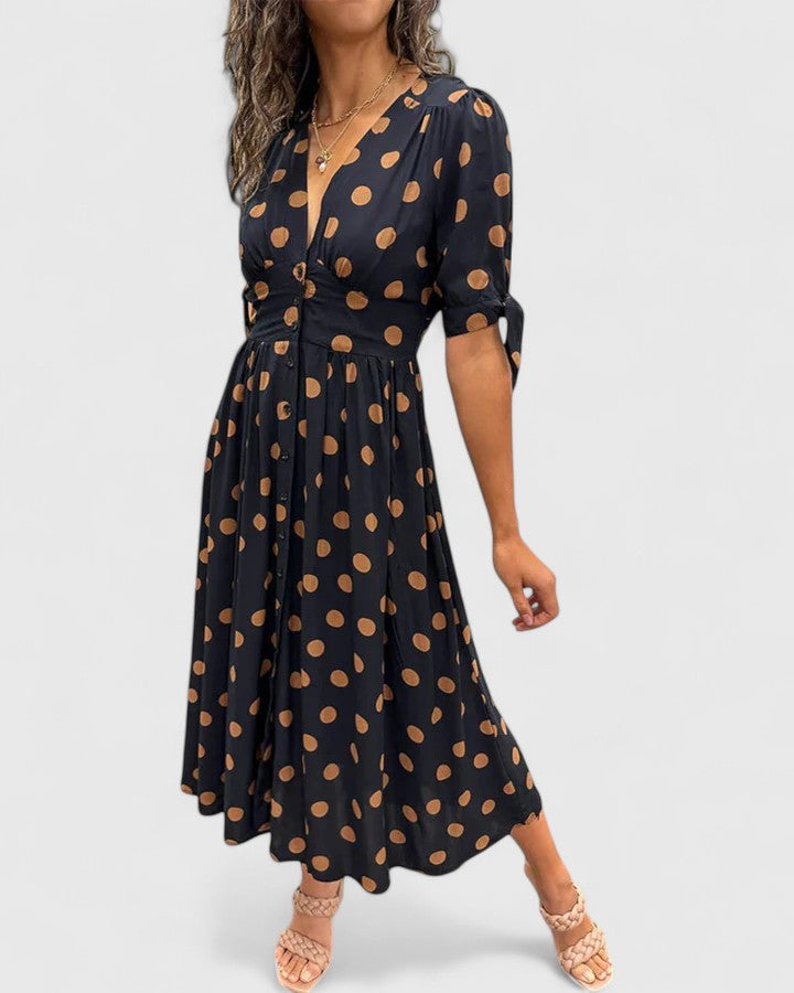 Colette | Sophisticated Polka Dot Dress